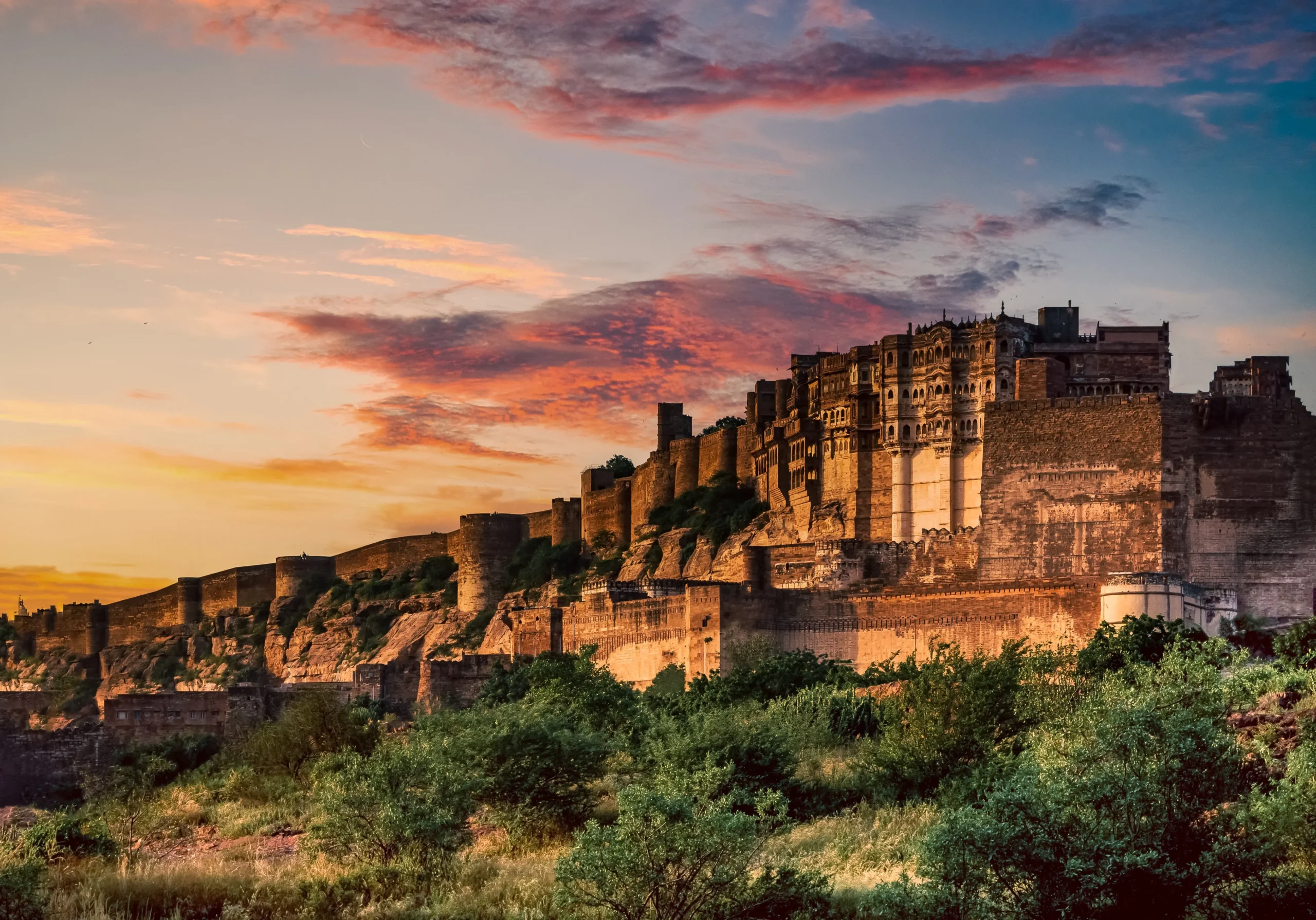 Mehrangarh Fort overlooking the Blue City of Jodhpur