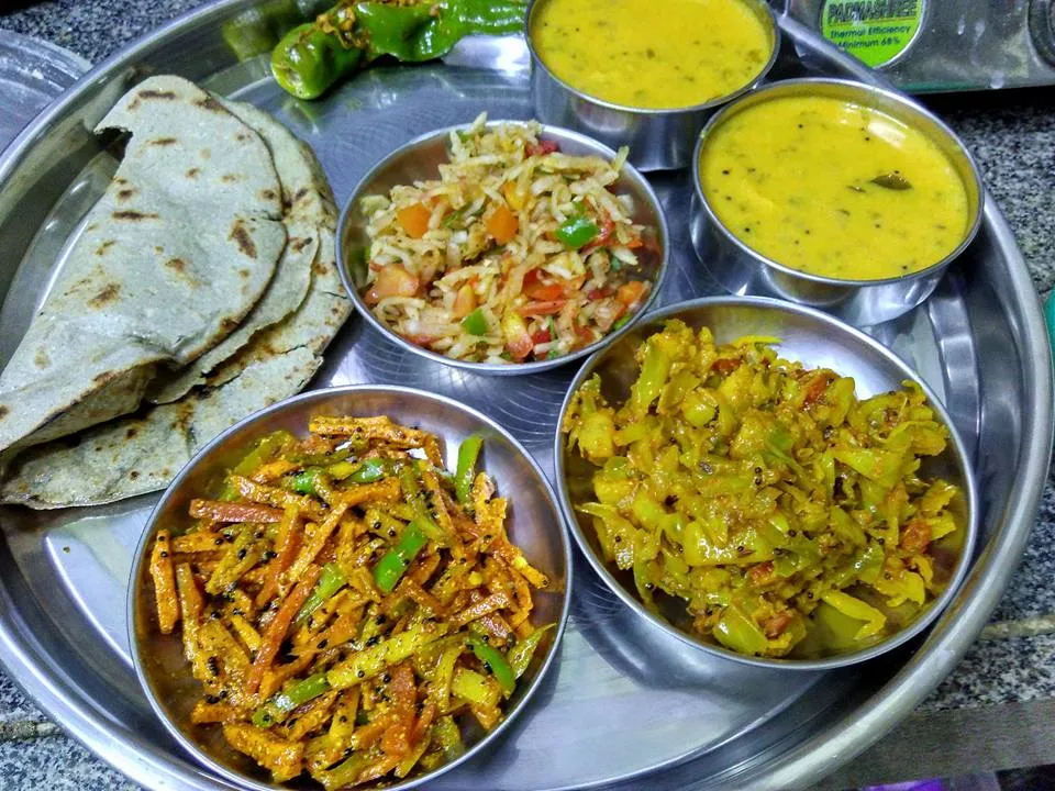 Traditional Rajasthani lunch thali